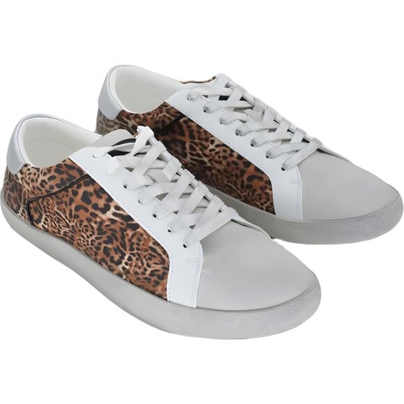 INC International Concepts Damon Cheetah Sneaker White/Brown Men's US 8 - Picture 4 of 6